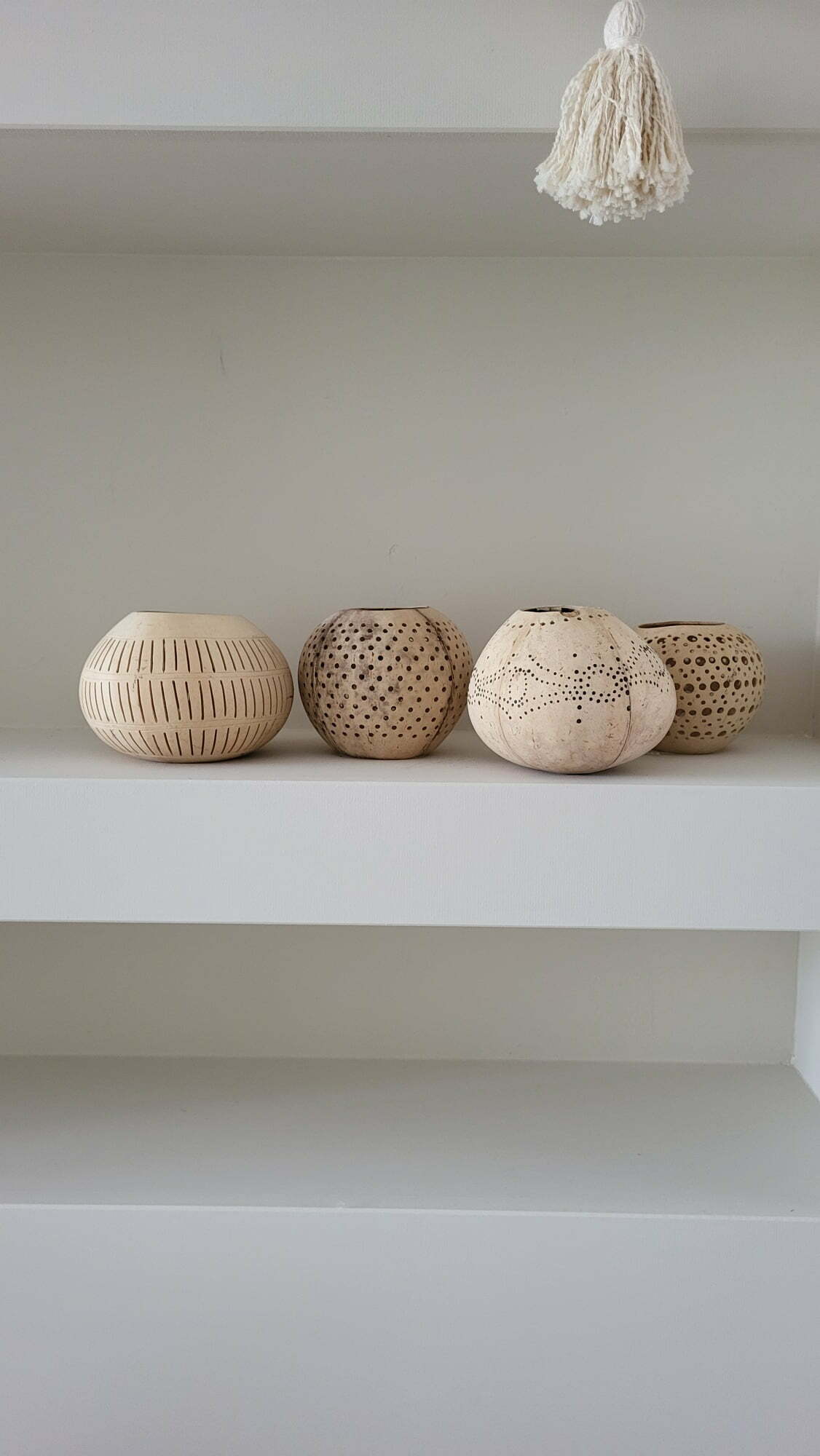 Kokosnoot Windlicht stippen