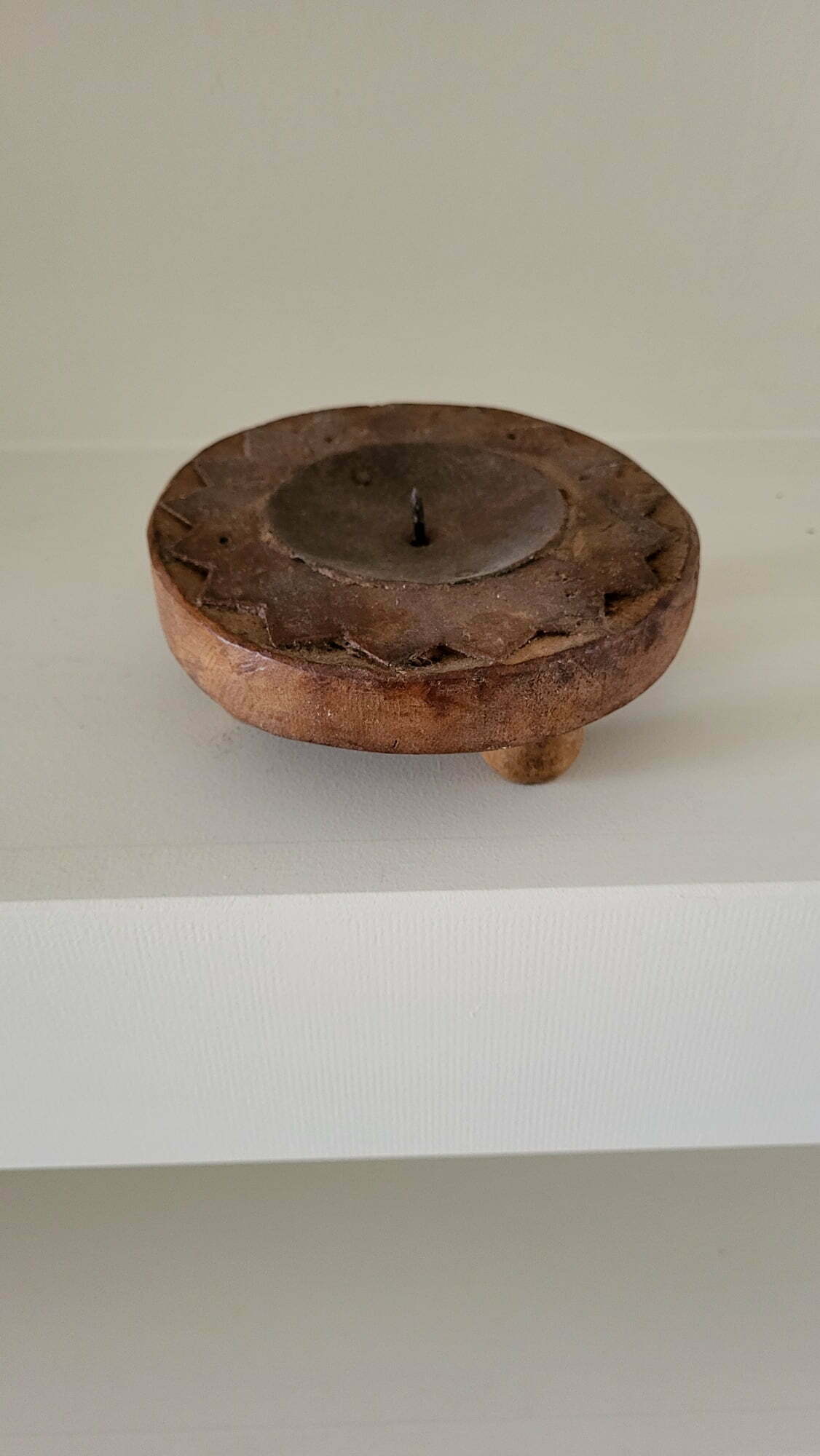 Candleholder old wood 2