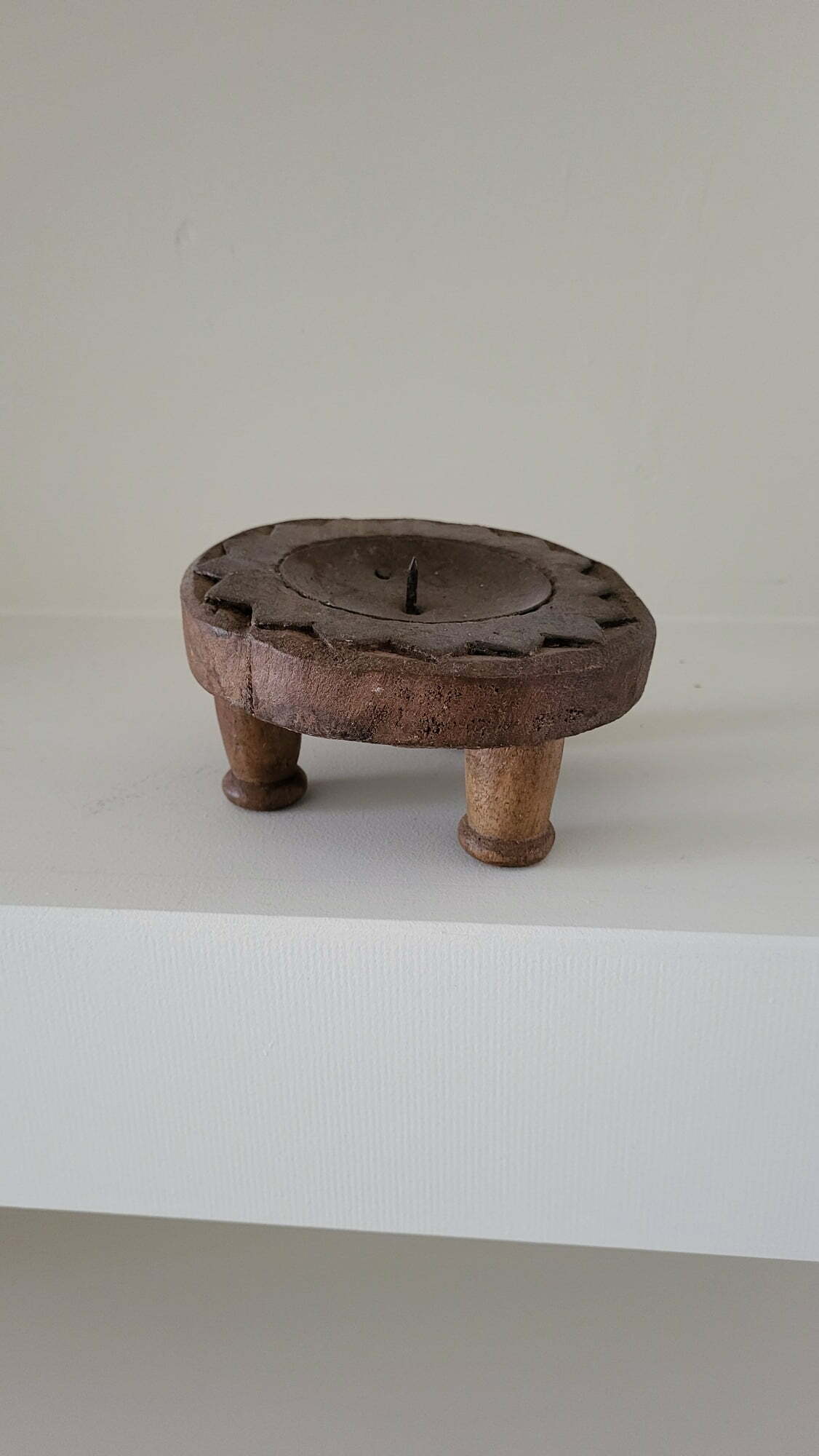 Candleholder old wood 4