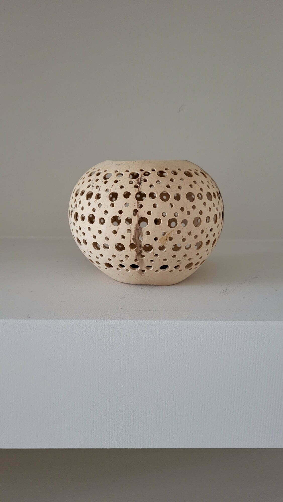 Kokosnoot Windlicht stippen 2