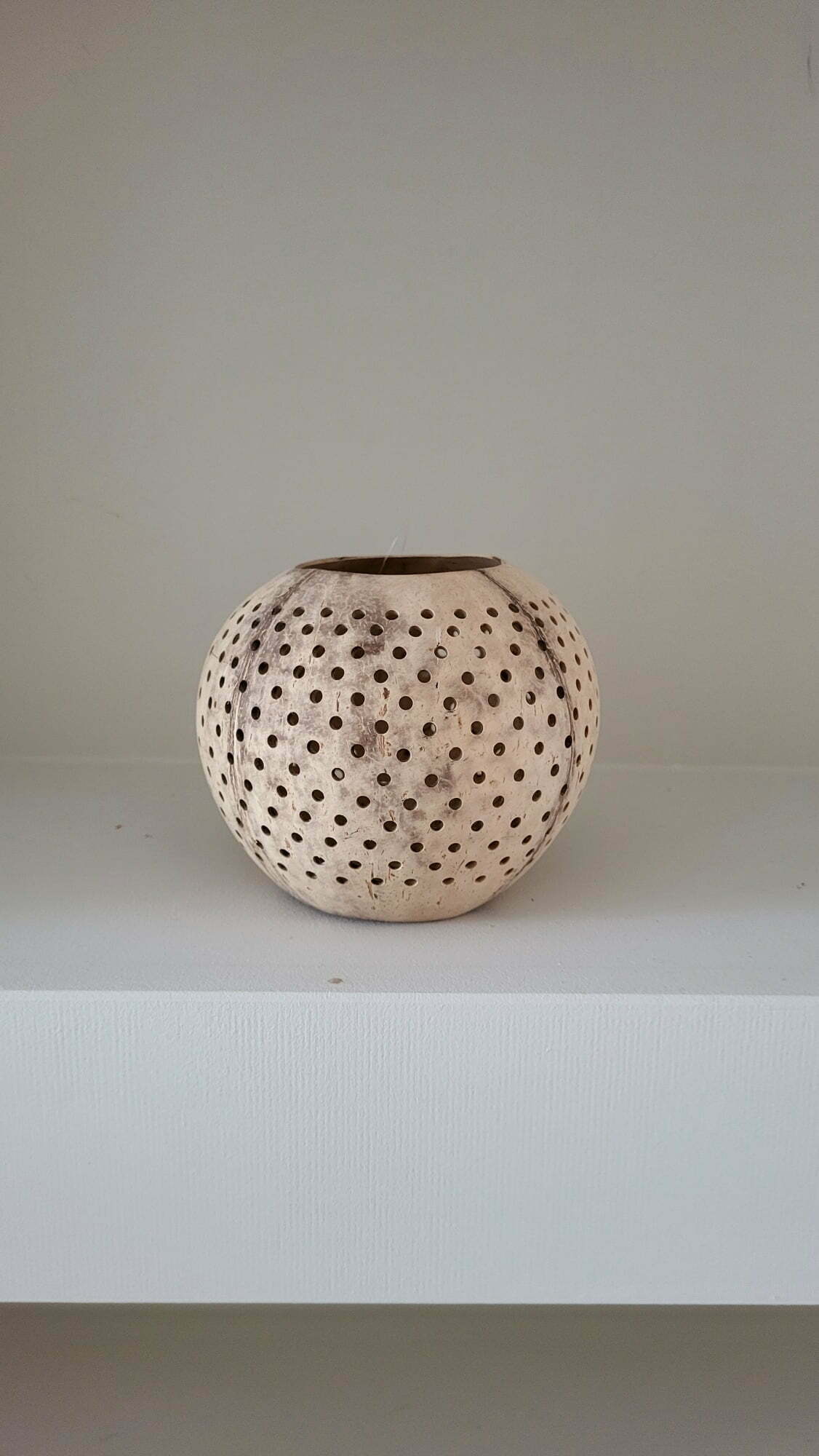 Kokosnoot Windlicht stippen