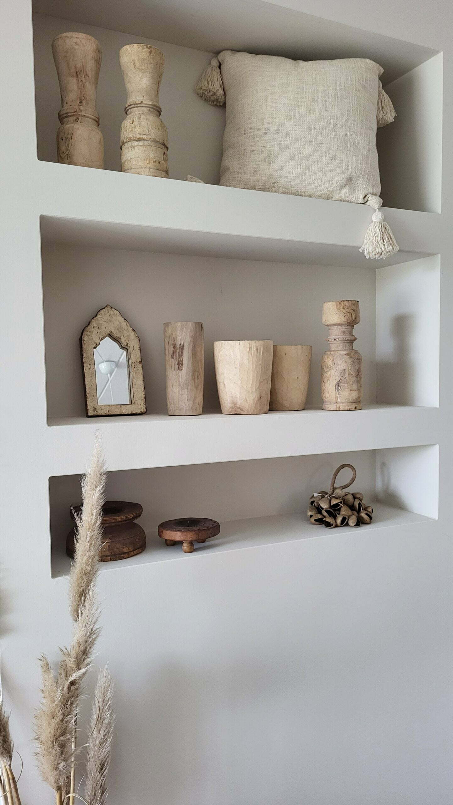 Candle Holder natural wood M 2