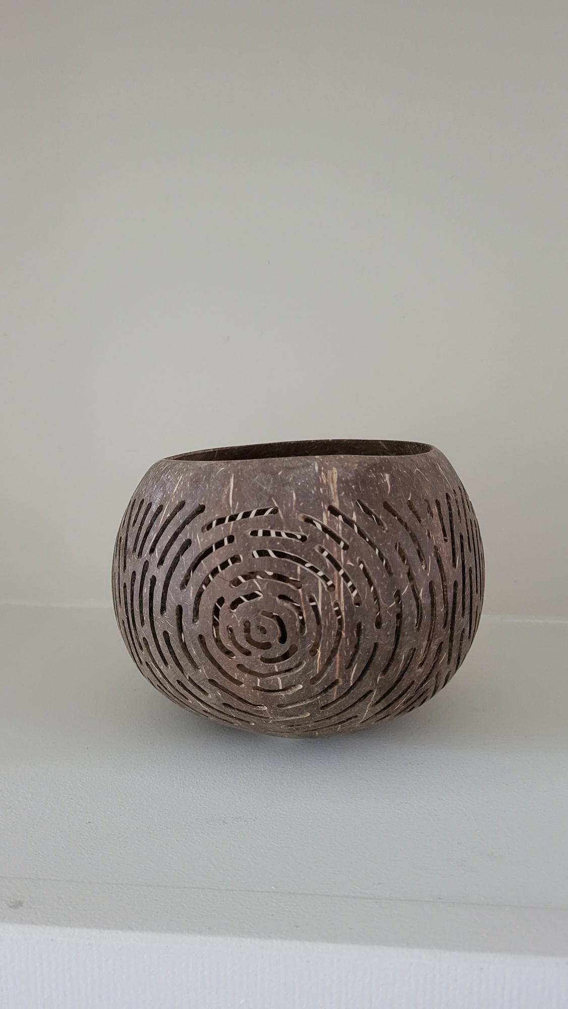 Coconut windlicht darkbrown