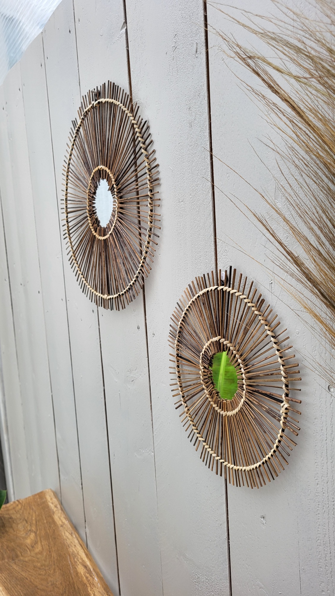 Cirkel Kokosnoot Spiegel set