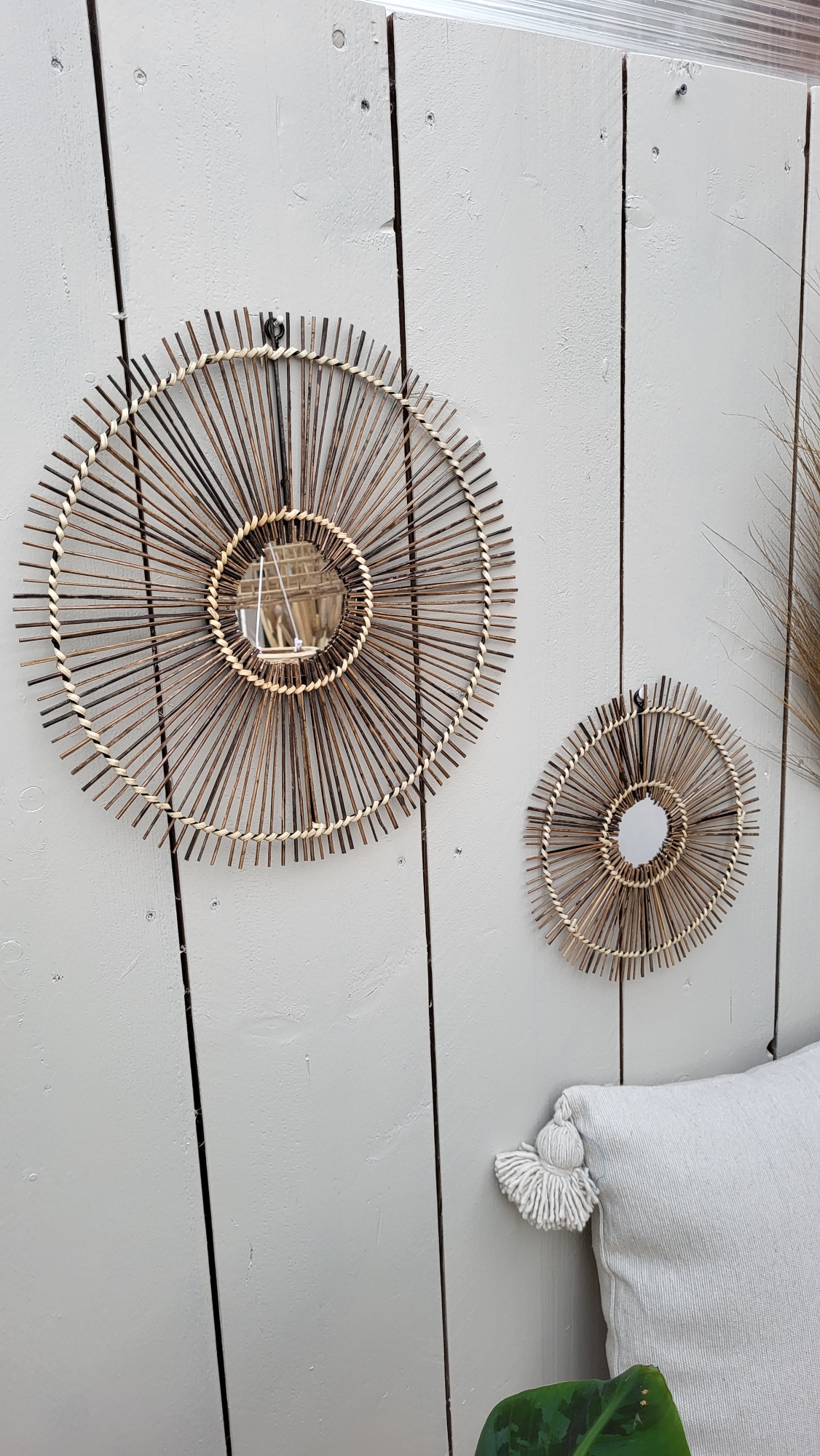 Cirkel Kokosnoot Spiegel set