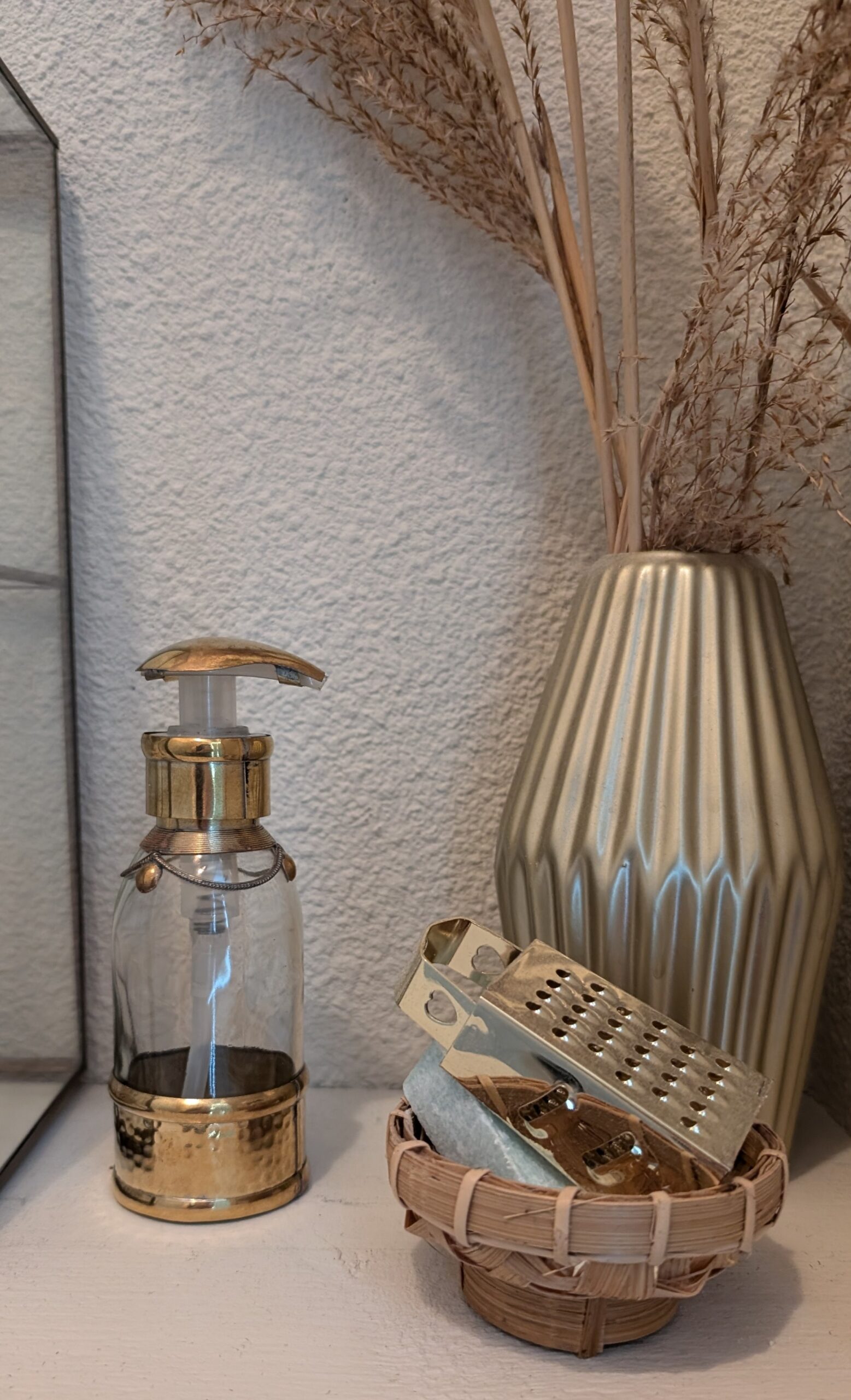 Zeepompje Messing en glas