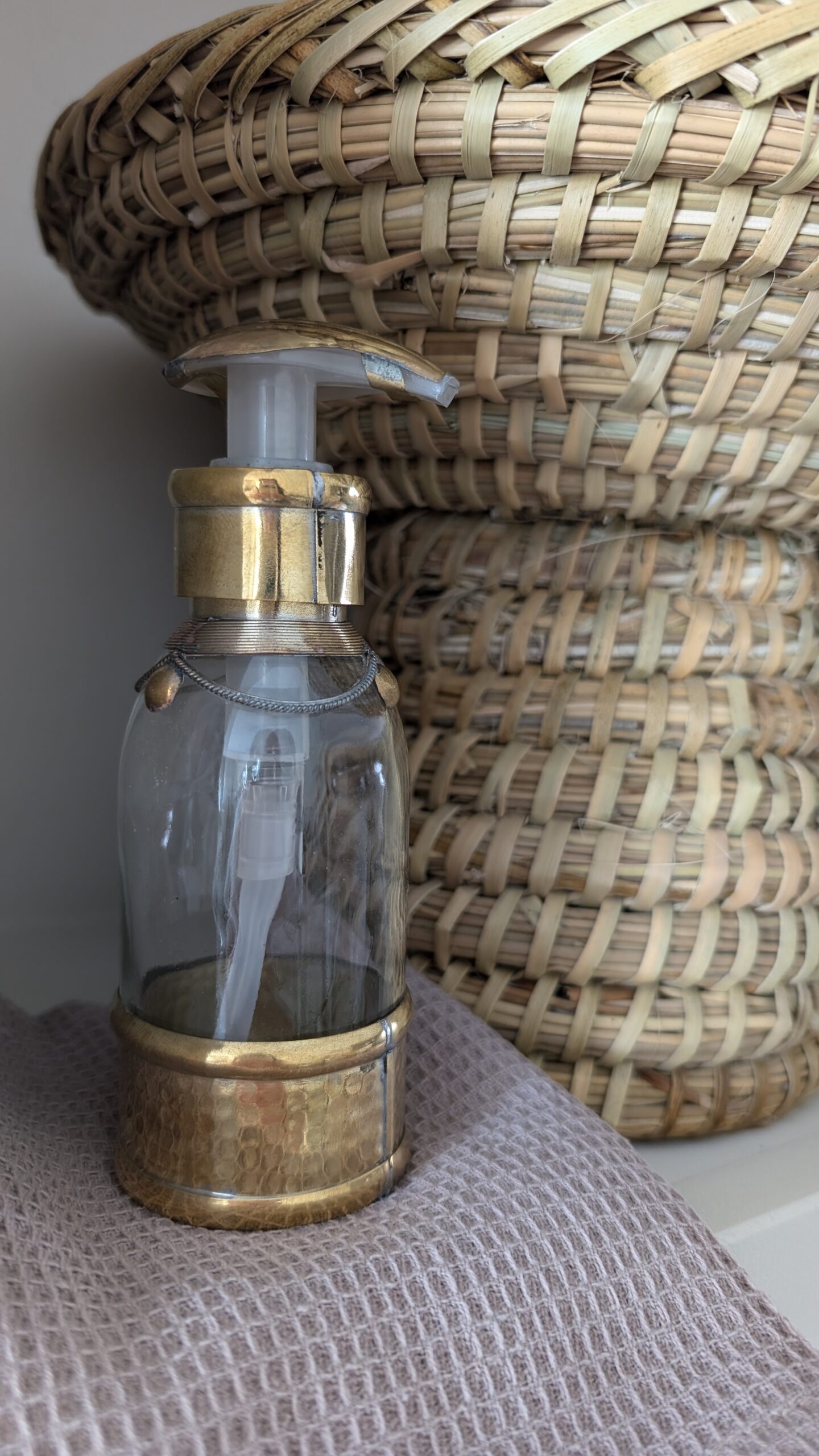 Zeepompje Messing en glas